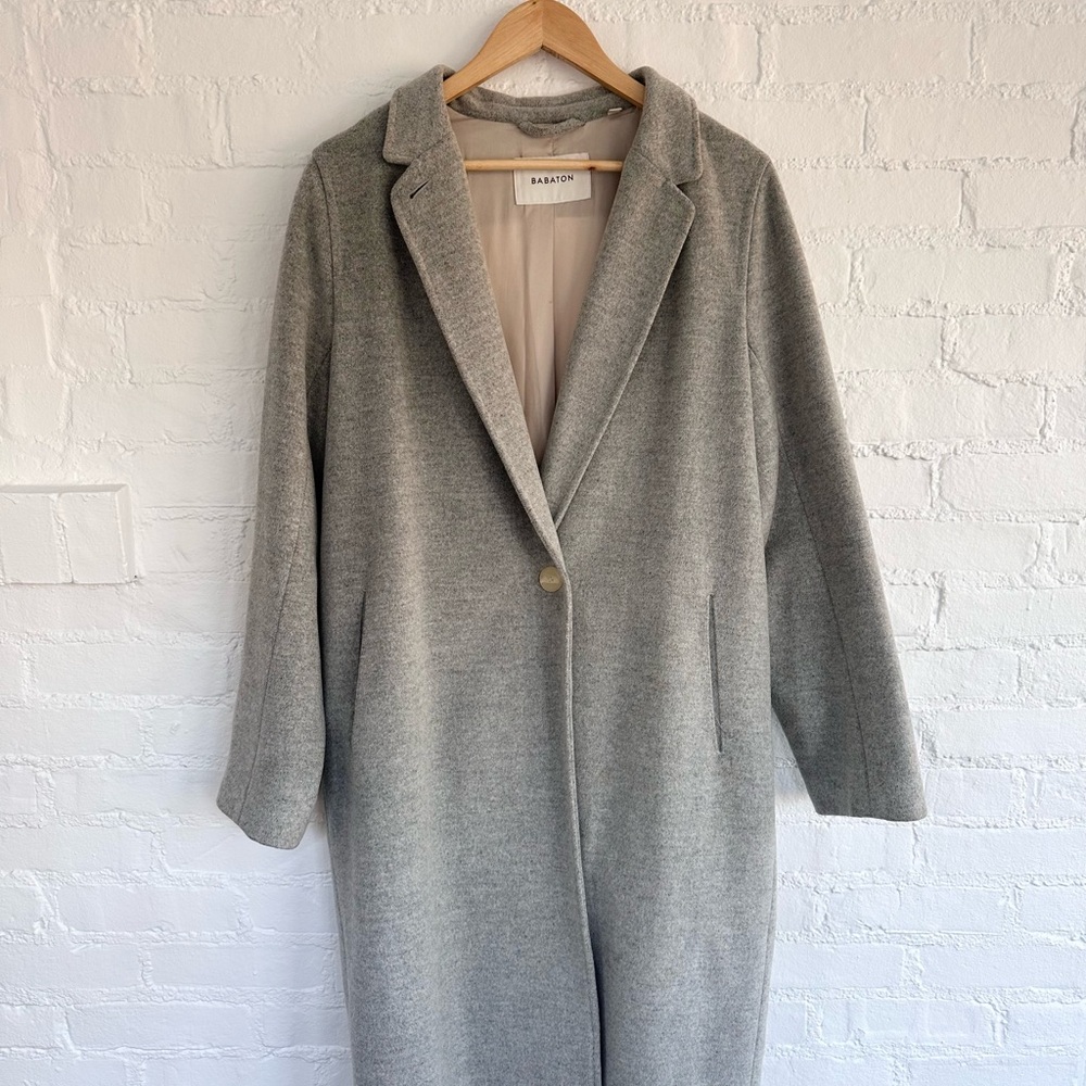 Babaton Light Gray Overcoat